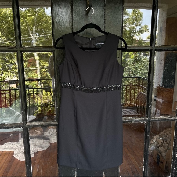 Vintage John Roberts Little Black Dress w/ Beading Size 10P - Picture 7 of 7